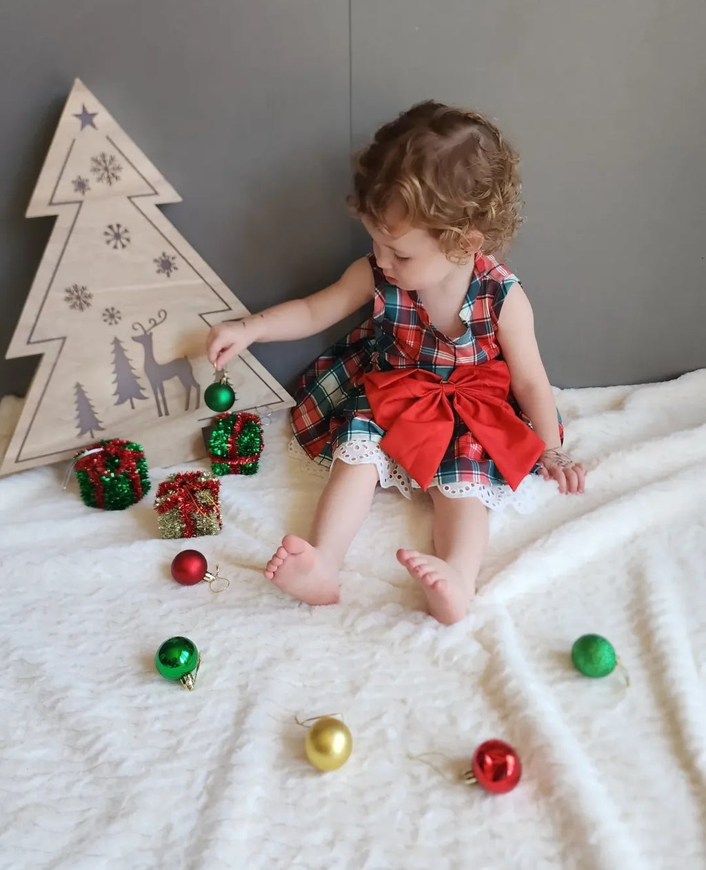 Big Bow Gingham Dress
