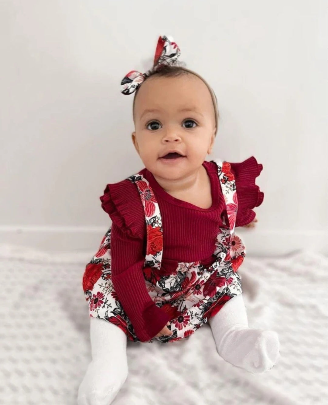 Winter Roses Romper