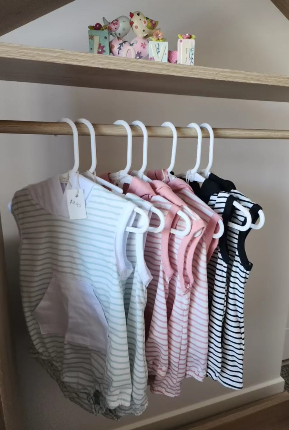 Striped Hoodie Romper