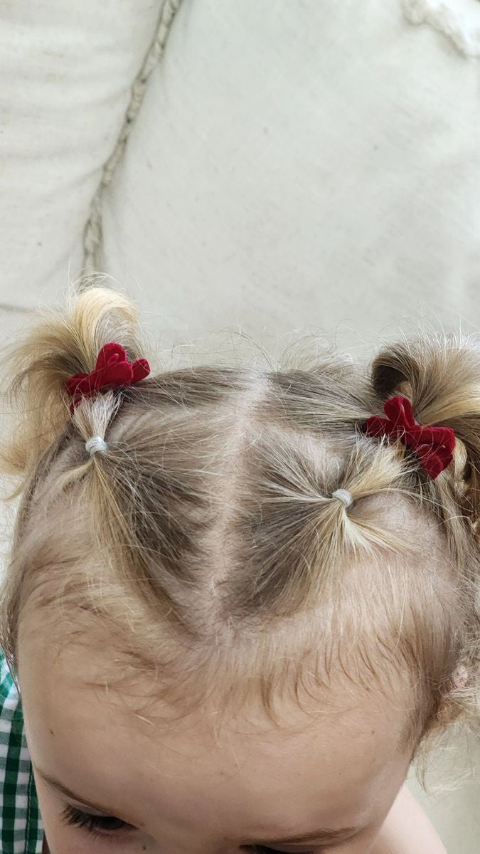 Velvet Bow Clips