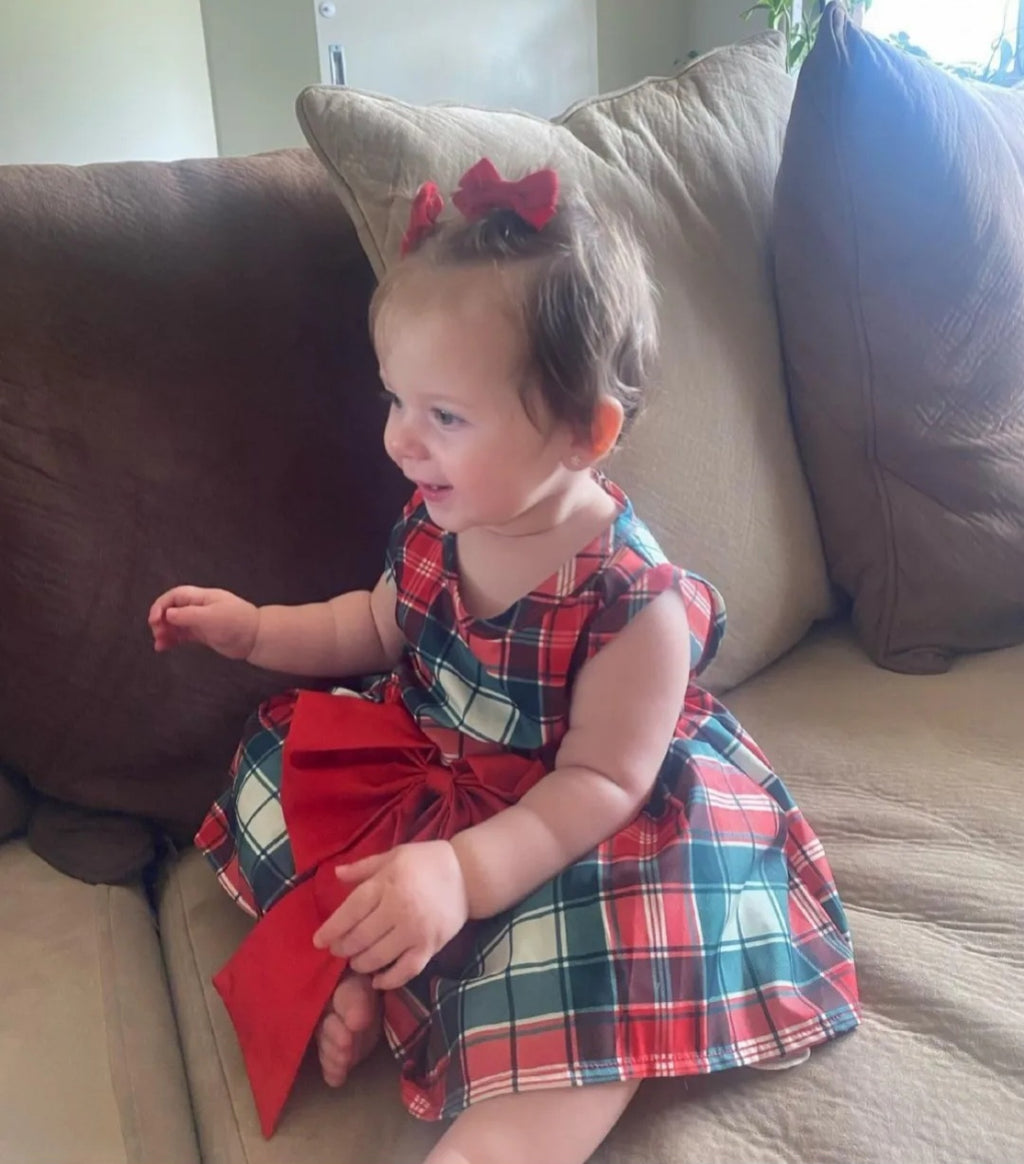 Big Bow Gingham Dress