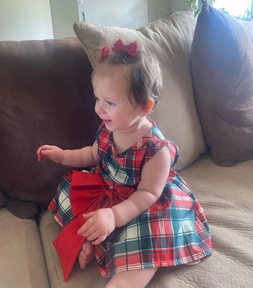 Big Bow Gingham Dress
