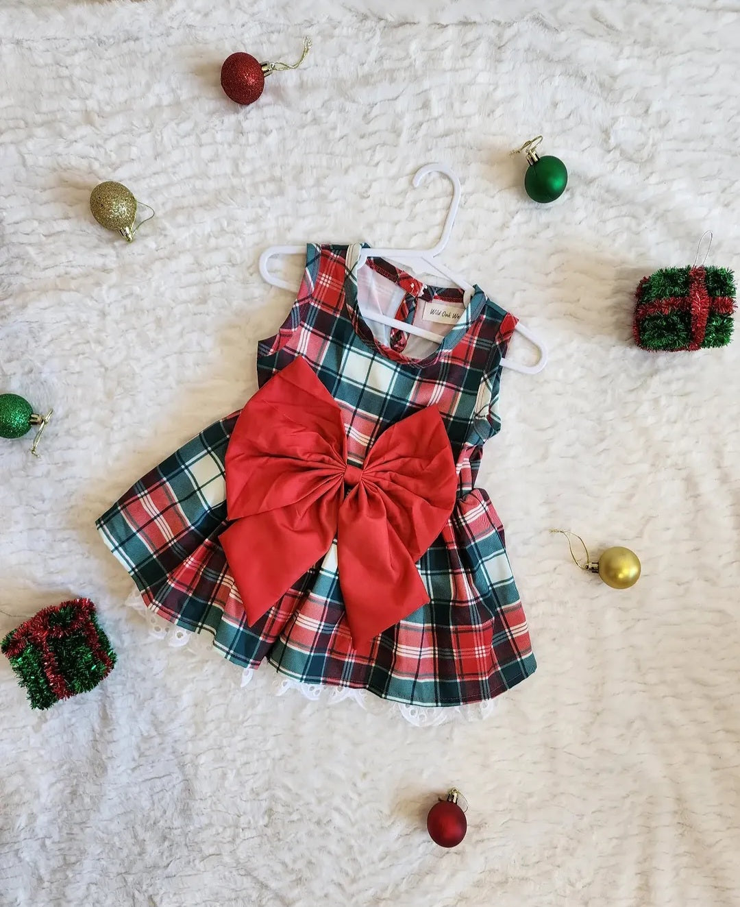 Big Bow Gingham Dress