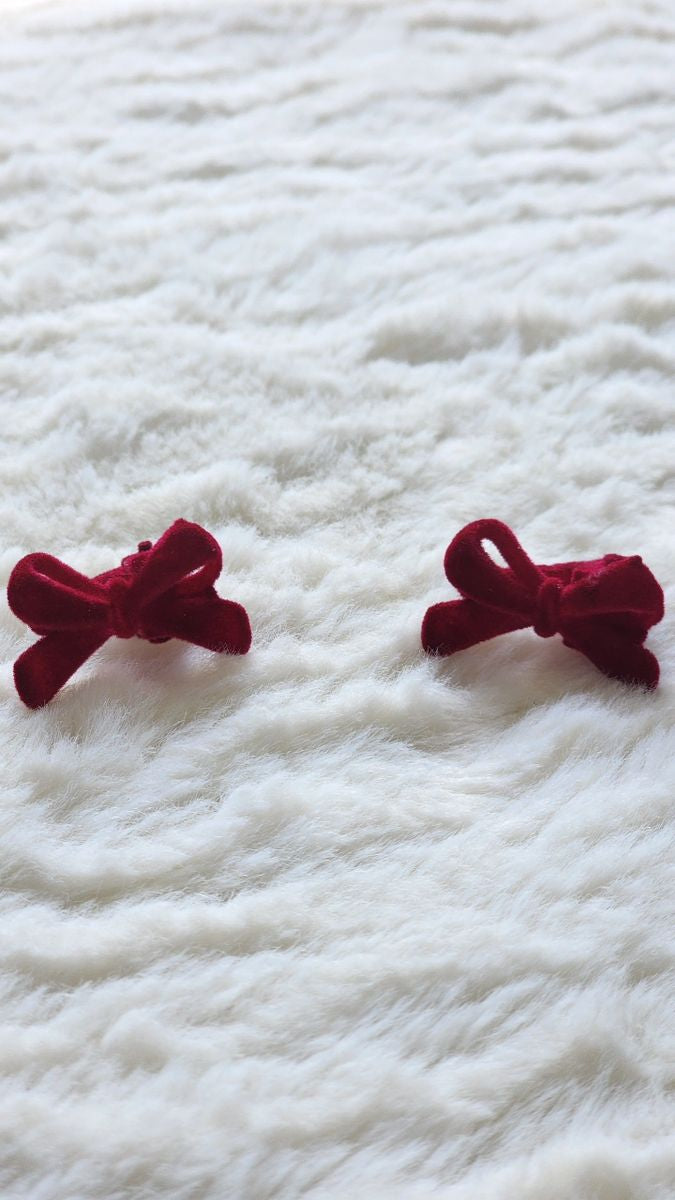 Velvet Bow Clips